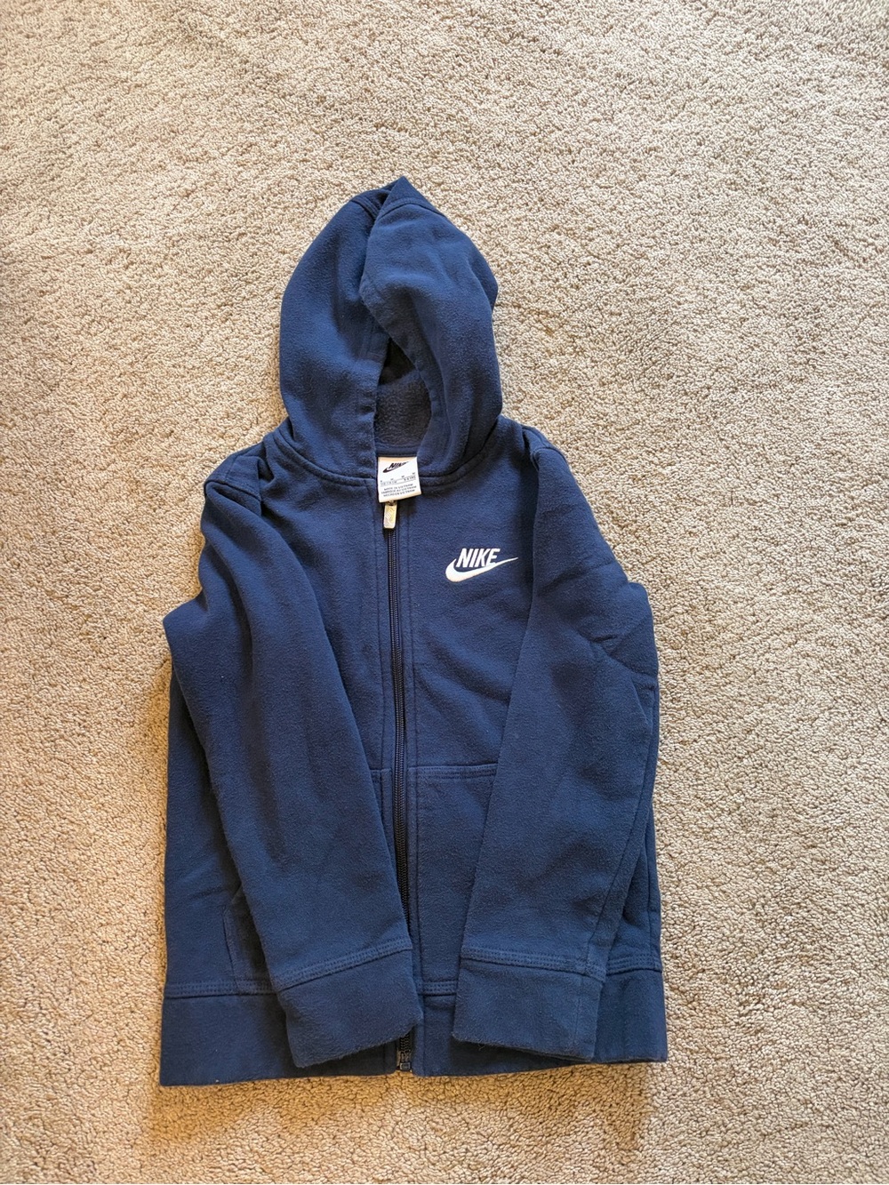Nike Boys' Blue Zip-up with White Logo